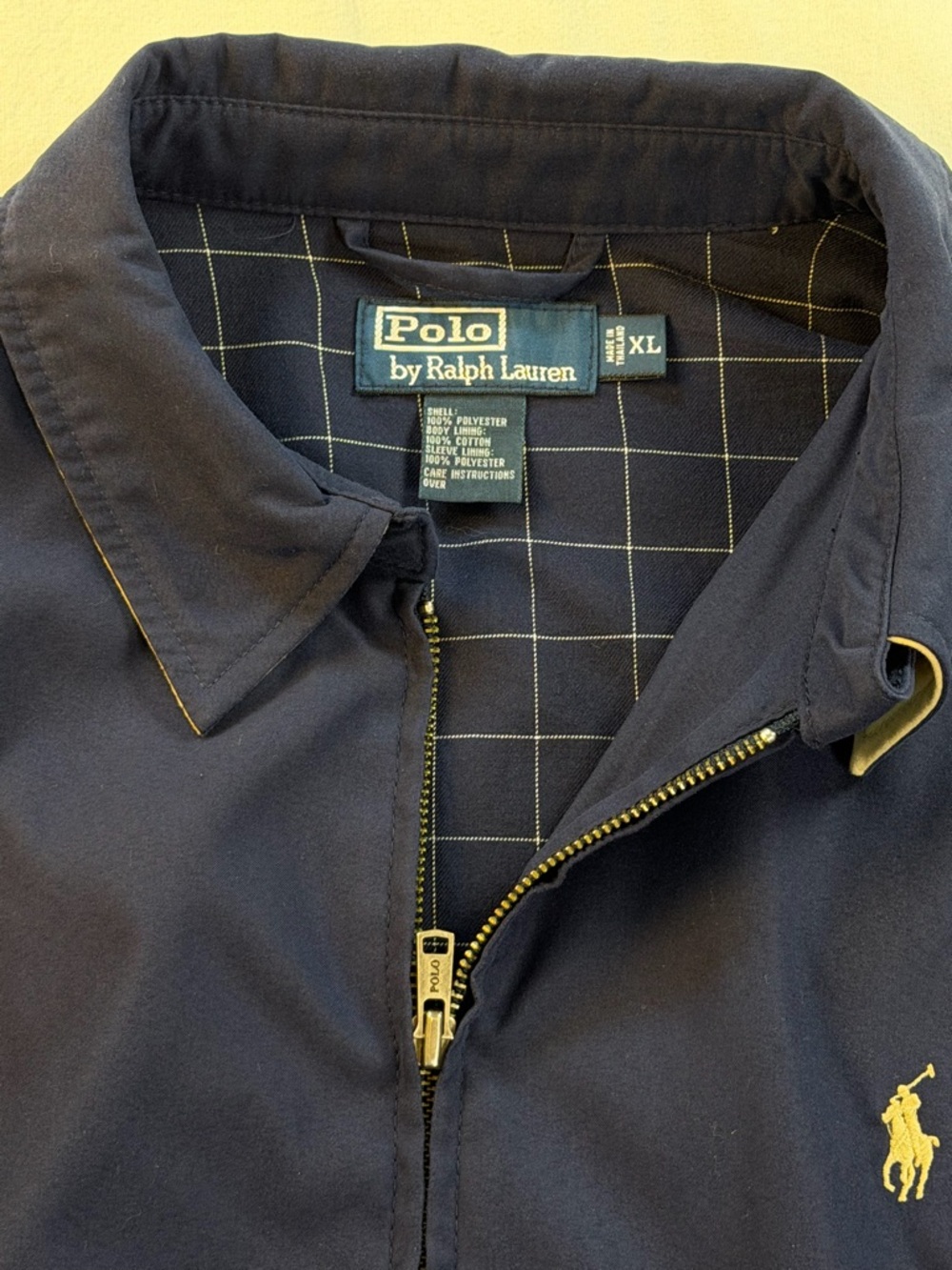 Vintage 90’s Polo by Ralph Lauren Men's Navy Harrington Bomber Jacket XL - Picture 7 of 10